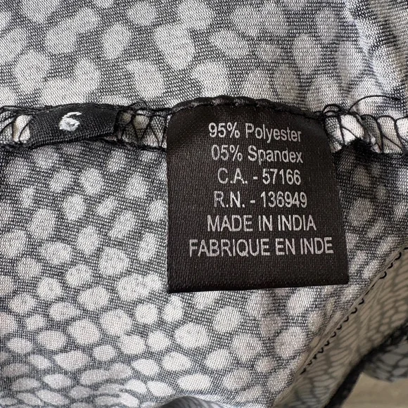 Tango Mango Monochrome Animal Print Scoop Neck Tank Dress Tiered Ruffled SMALL - Picture 10 of 11